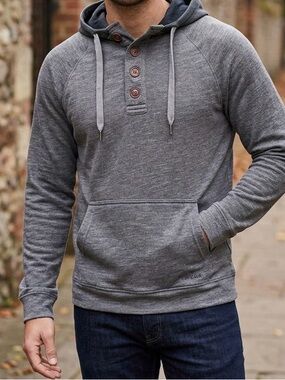 Porter & Ash LONDON | Men’s Pullover Hoodie | Size Medium | Classic Grey